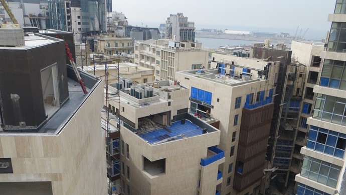 General View on Roof Tops of Block F
