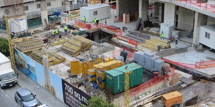 Zone 1: Concrete Works at the Ground Floor Level (Block F)