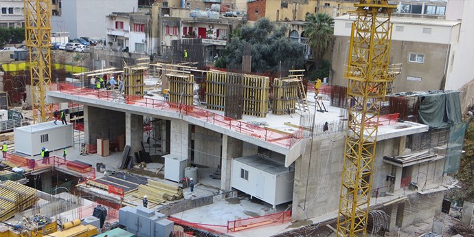 Zone 3: Undergoing Concrete Works at the Second Floor Level (Tower A)